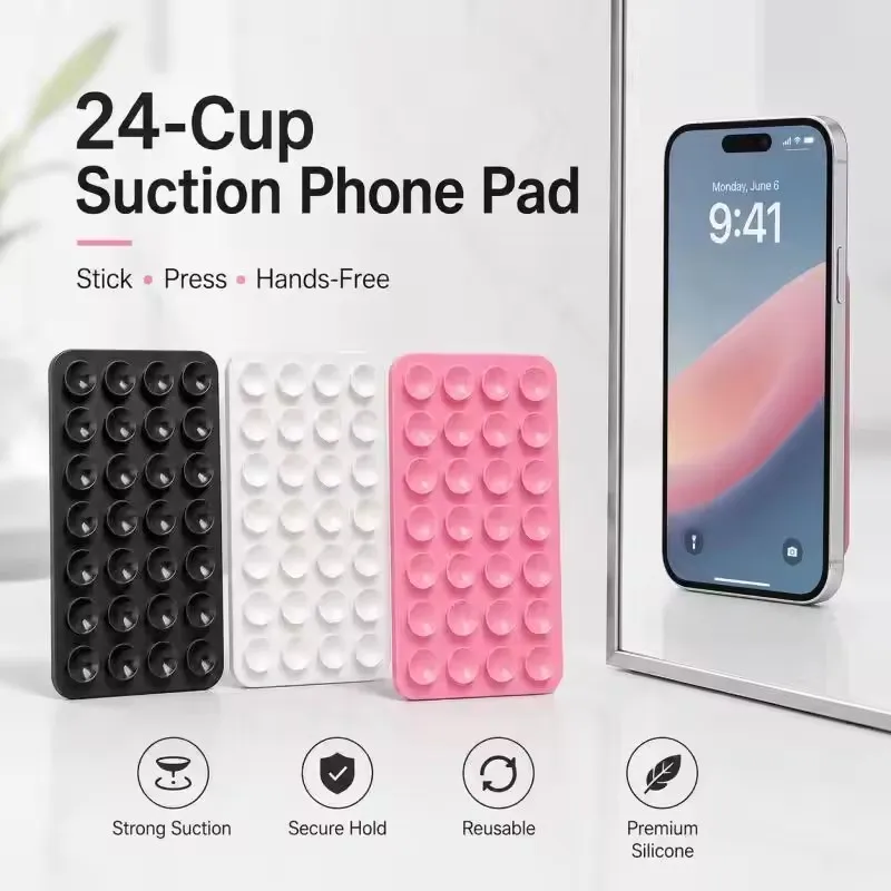 Phone Cases - Soporte de silicona con ventosa para