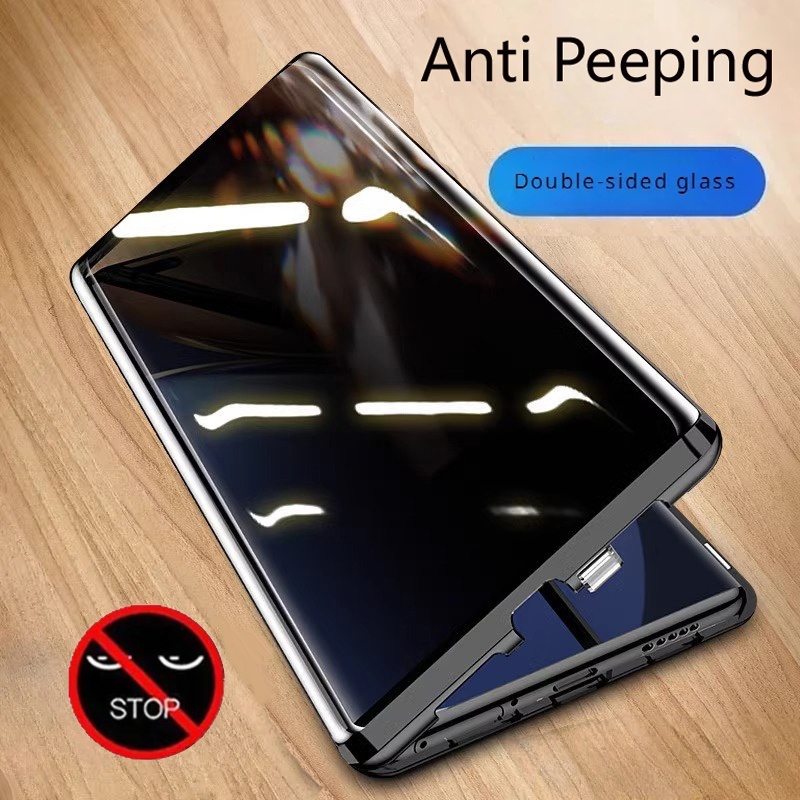 Anti Spy Privacy Glass Case - Funda de teléfono de Metal de