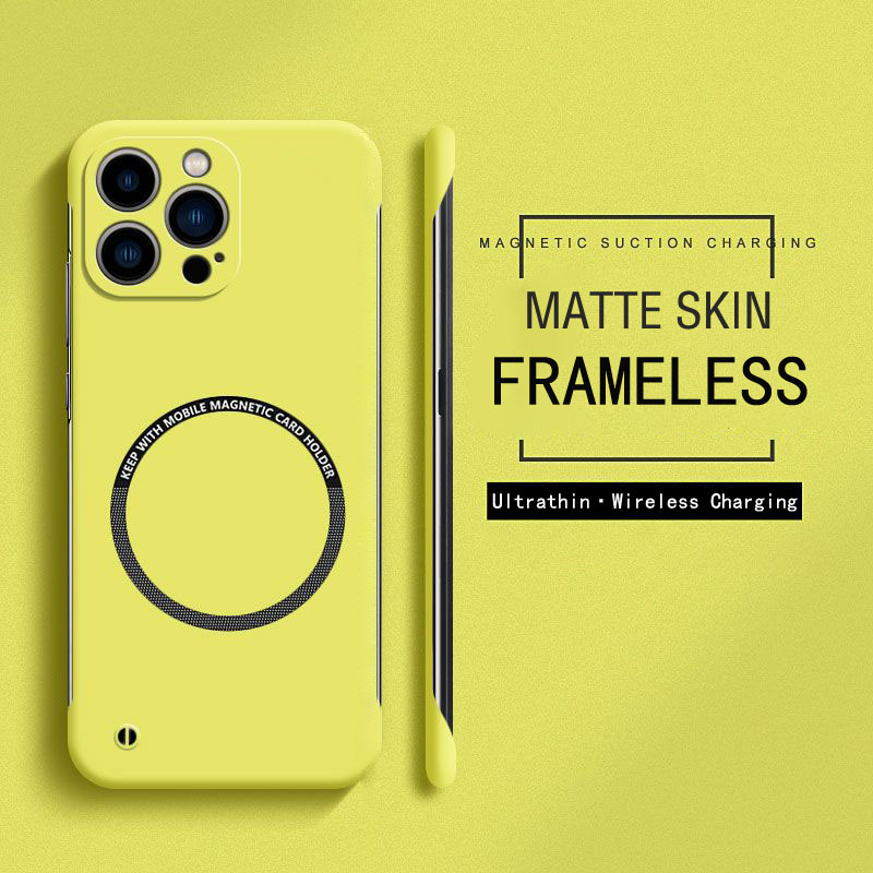 Matte Hard Pc Back Case - Funda magnética sin marco para Magsafe