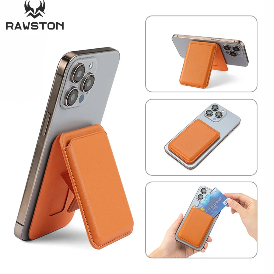 Leather Wallet Card Holder Phone Cover - Funda tipo billetera de cuero magnética