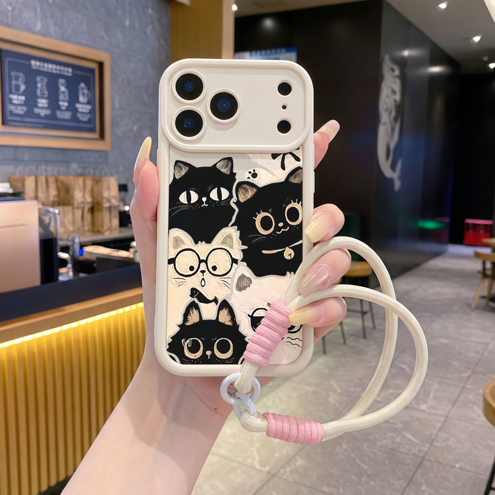Cute Cartoon Wrist Strap Silicone Case - Funda Antigolpes con Correa de Muñeca
