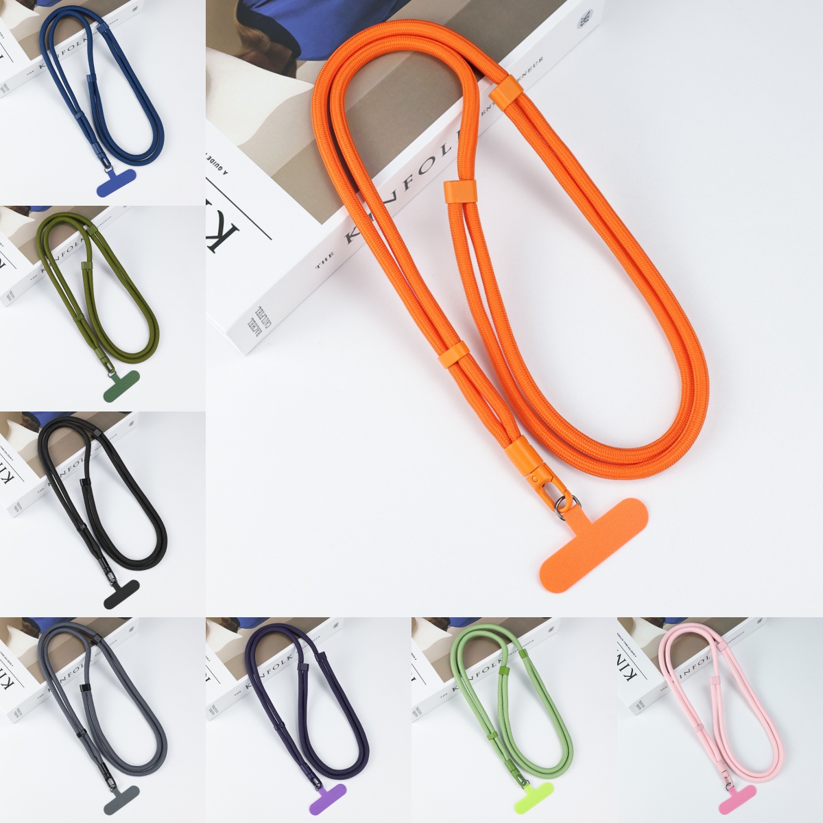 Crossbody Lanyard Neck Strap Case - Cordón universal para teléfono con clip