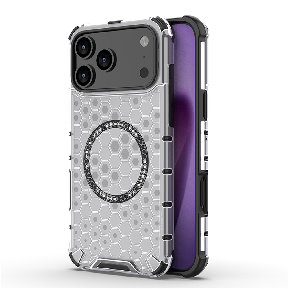Clear Shockproof Bumper Case - Funda magnética de lujo con armadura