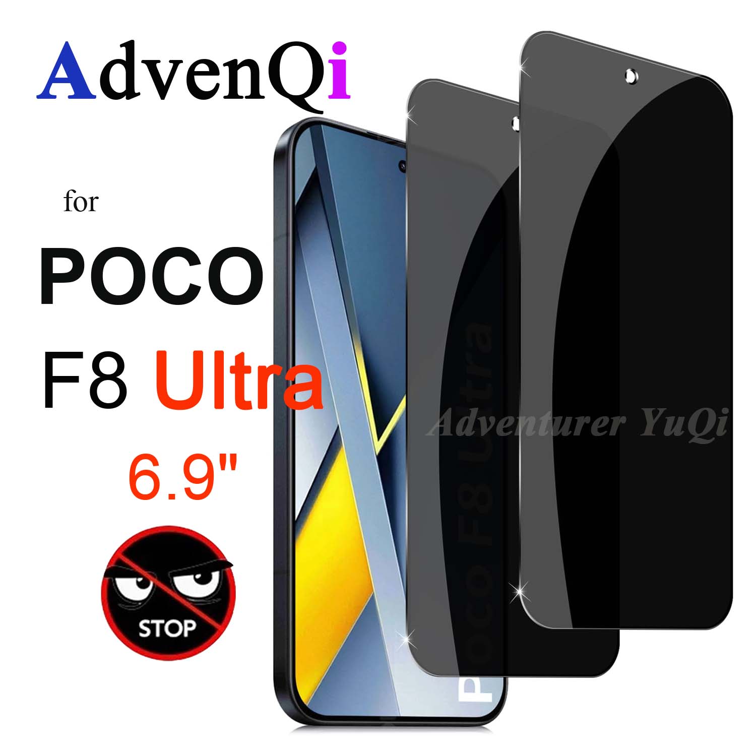 Anti Spy Privacy Glass Case - Protector de pantalla antiespía para Xiaomi