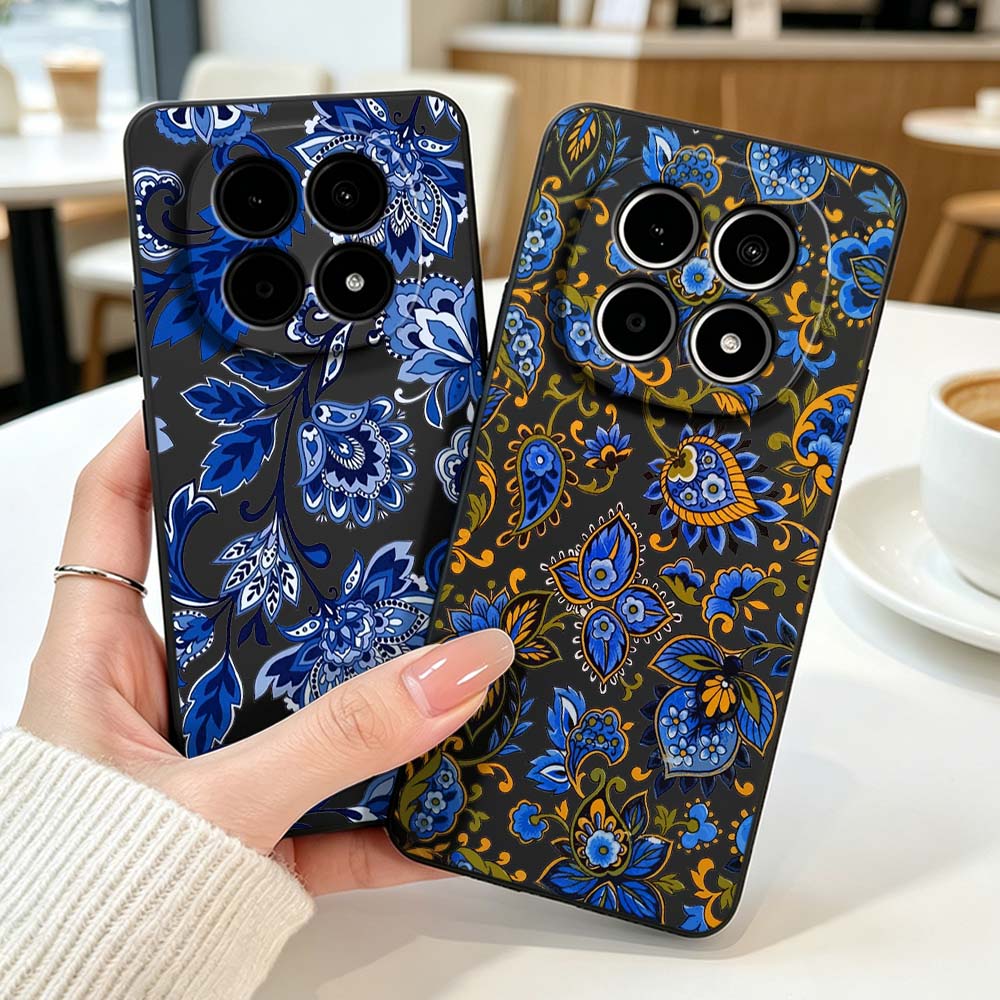 Vintage Floral Pattern Soft Case - Funda de teléfono con diseño Floral