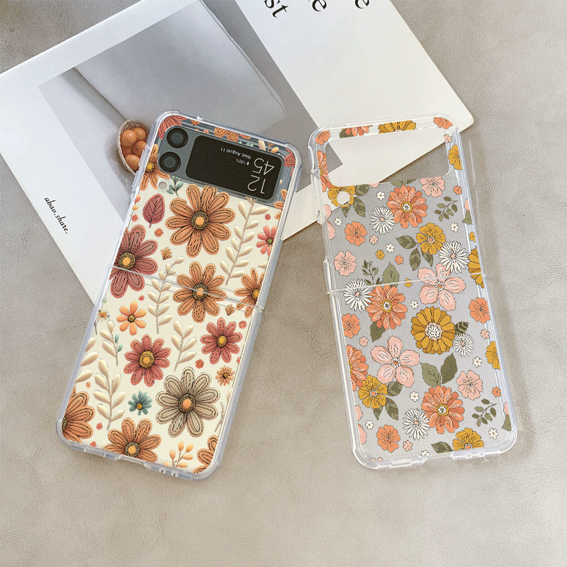 Vintage Floral Pattern Soft Case - Funda de teléfono con estampado de
