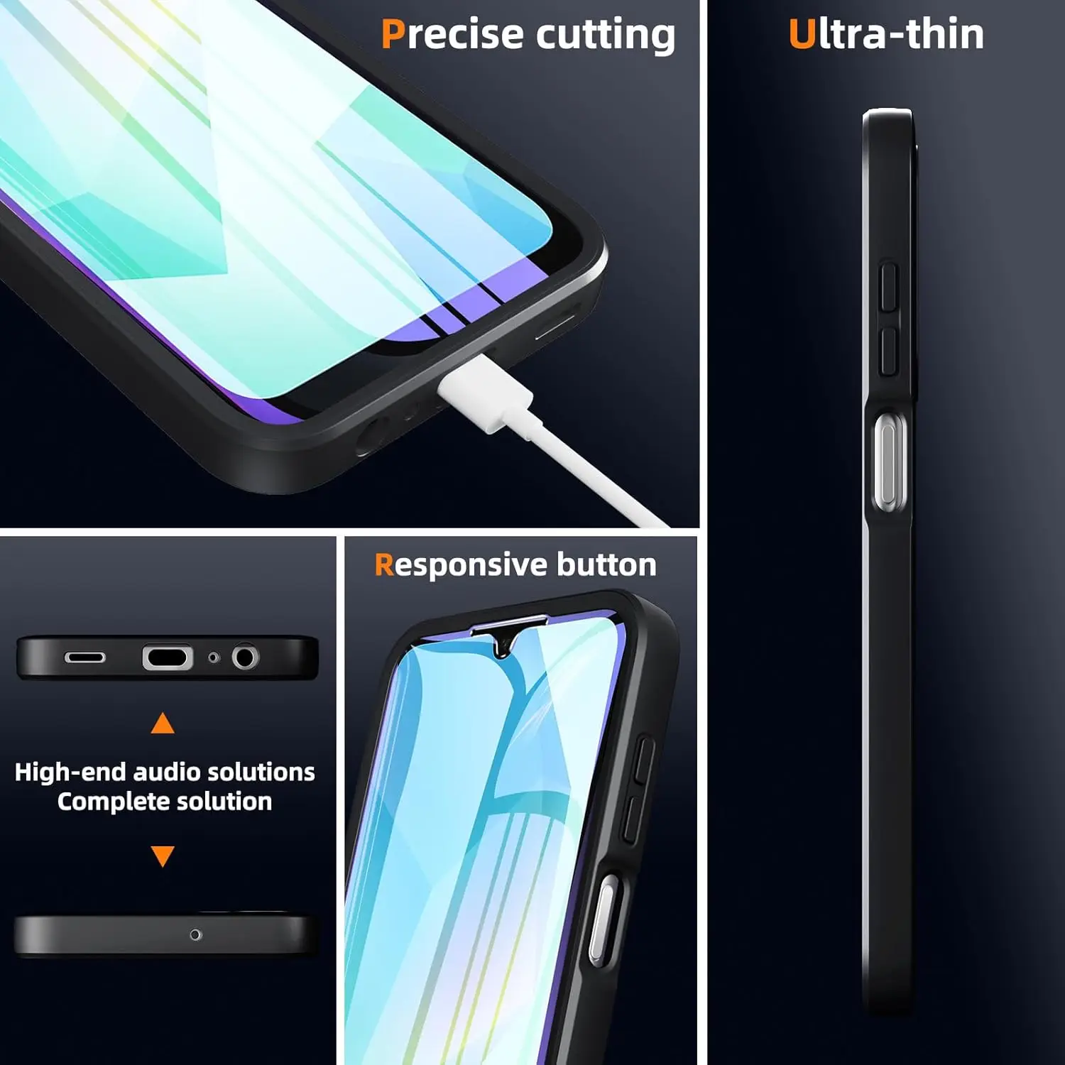 Resistente transparente 360 °  - Heavy Duty 360 Full Body Protective Case reseña y precio