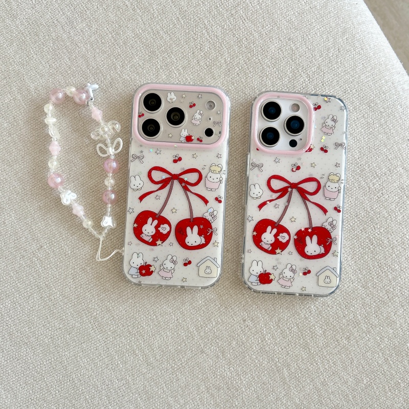 Funda de teléfono con diseño d - Cute Cartoon Wrist Strap Silicone Case reseña y precio
