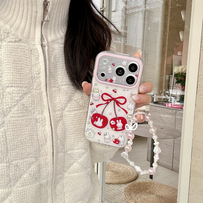 Funda de teléfono con diseño d - Cute Cartoon Wrist Strap Silicone Case reseña y precio