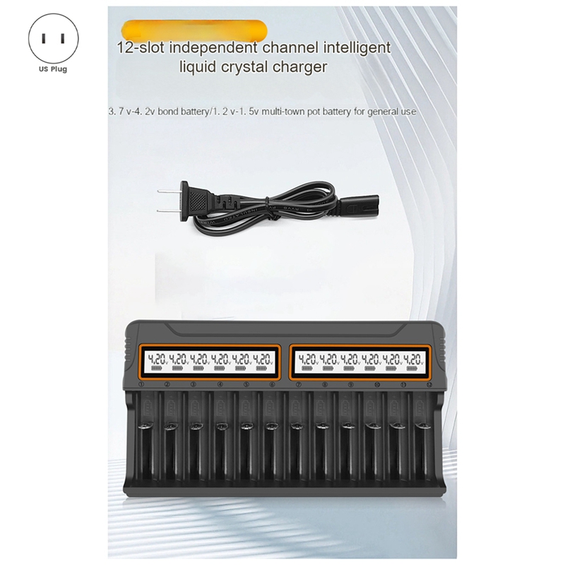 Cargador 18650 de 12 Ranuras p - Chargers reseña y precio