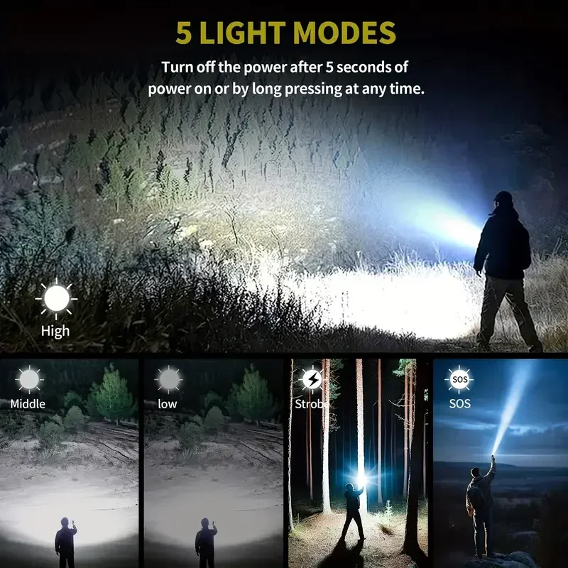 Linterna brillante con zoom y  - Power Banks reseña y precio