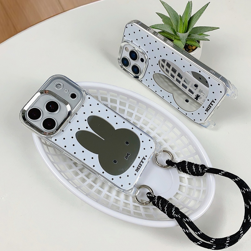 Funda de Teléfono con Espejo d - Cute Cartoon Wrist Strap Silicone Case reseña y precio