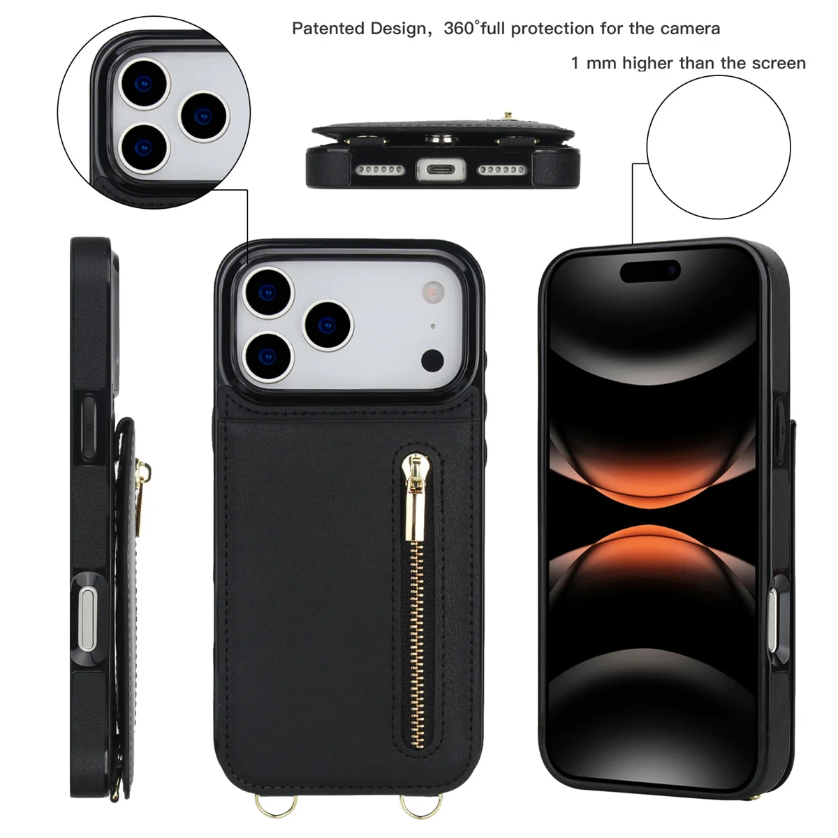 Funda de teléfono de cuero con - Leather Wallet Card Holder Phone Cover reseña y precio