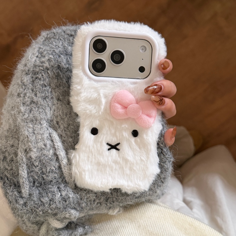 Funda de teléfono Miffy de pie - Cute Cartoon Wrist Strap Silicone Case reseña y precio