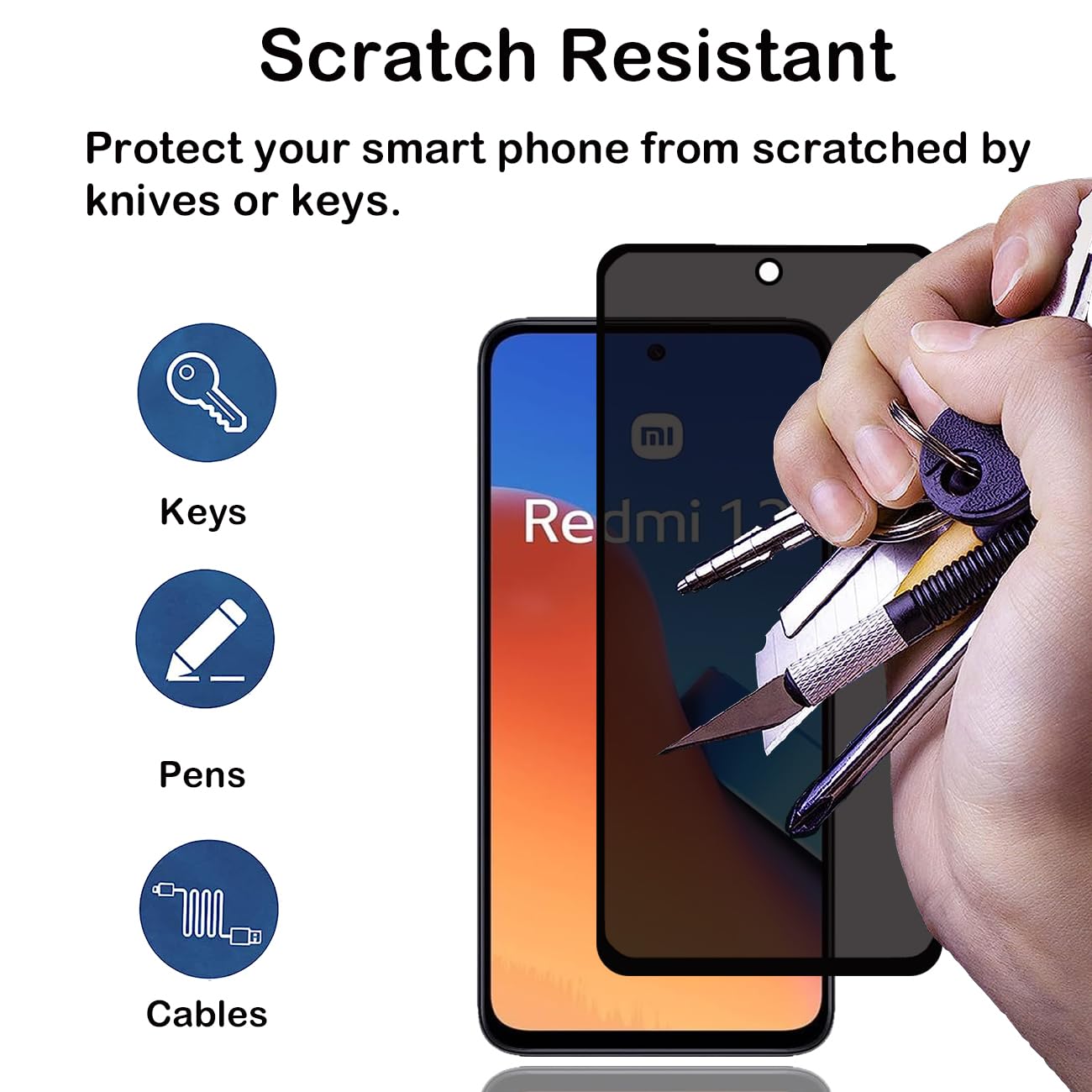 Protector de pantalla antiespí - Anti Spy Privacy Glass Case reseña y precio