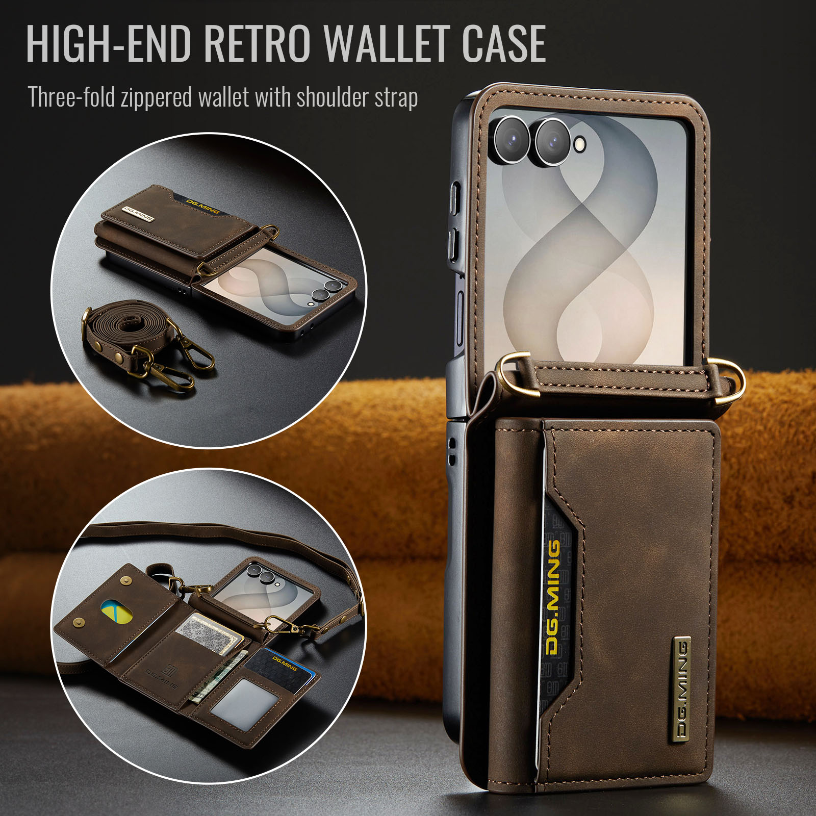 Funda de Cuero Tipo Cartera co - Leather Wallet Card Holder Phone Cover reseña y precio