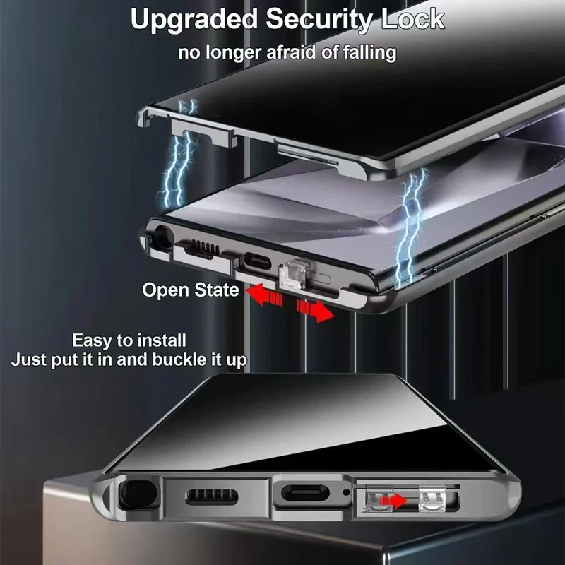 Funda de teléfono de Metal de  - Anti Spy Privacy Glass Case reseña y precio