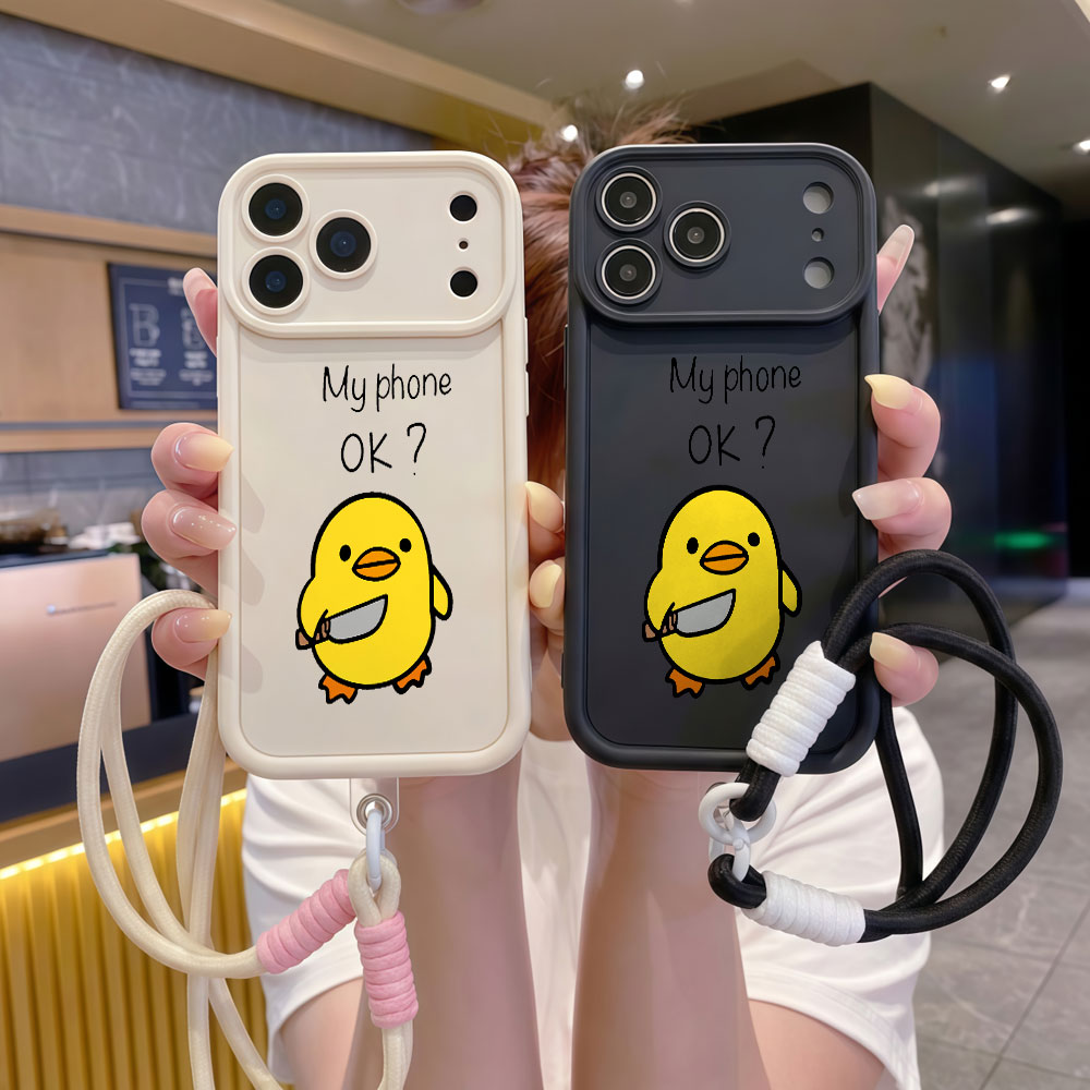Funda de Teléfono con Correa d - Cute Cartoon Wrist Strap Silicone Case reseña y precio
