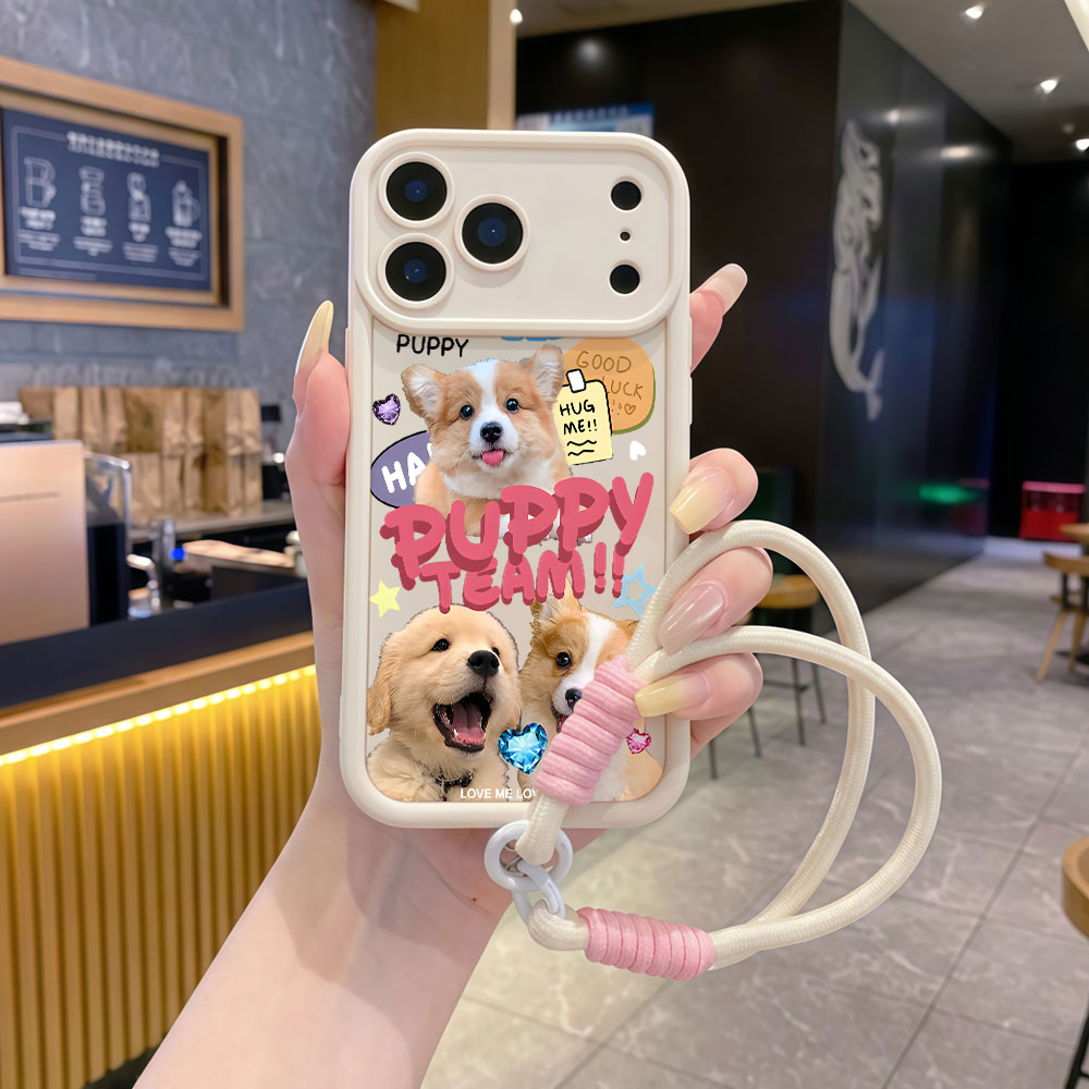 Fundas de Teléfono Suaves con  - Cute Cartoon Wrist Strap Silicone Case reseña y precio