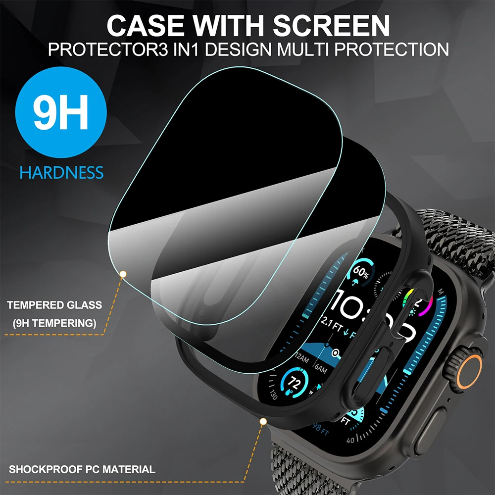 Vidrio templado + funda de pri - Anti Spy Privacy Glass Case reseña y precio