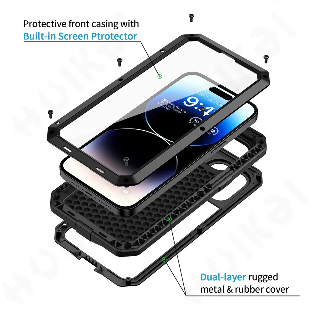 Funda para iPhone 16 15 13 12  - Heavy Duty 360 Full Body Protective Case reseña y precio