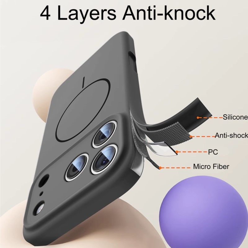 Funda de Silicona Líquida de L - Liquid Silicone Magnetic Phone Case reseña y precio