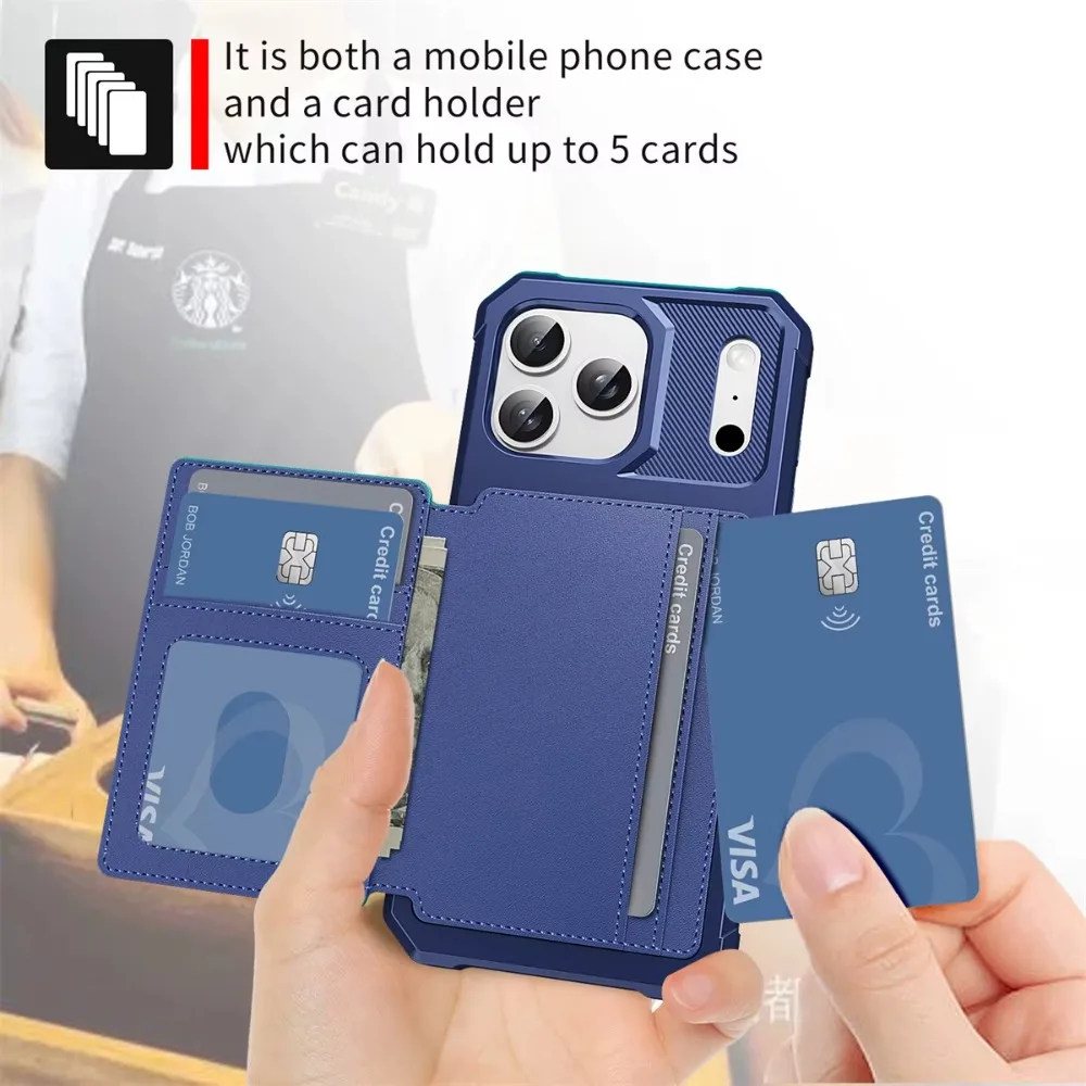 Funda Cartera con Ranuras para - Leather Wallet Card Holder Phone Cover reseña y precio