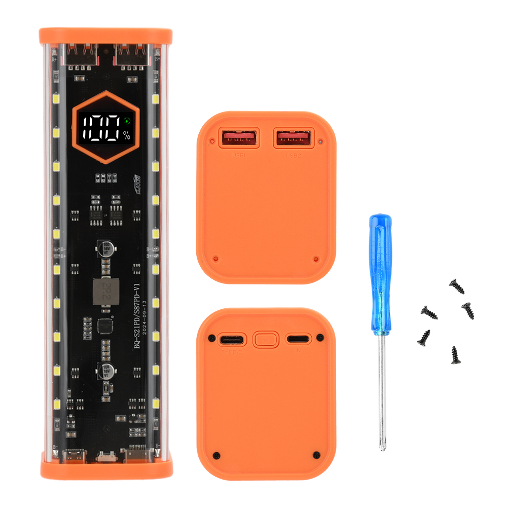 Caja para Baterías 8*21700, Ca - Power Banks reseña y precio