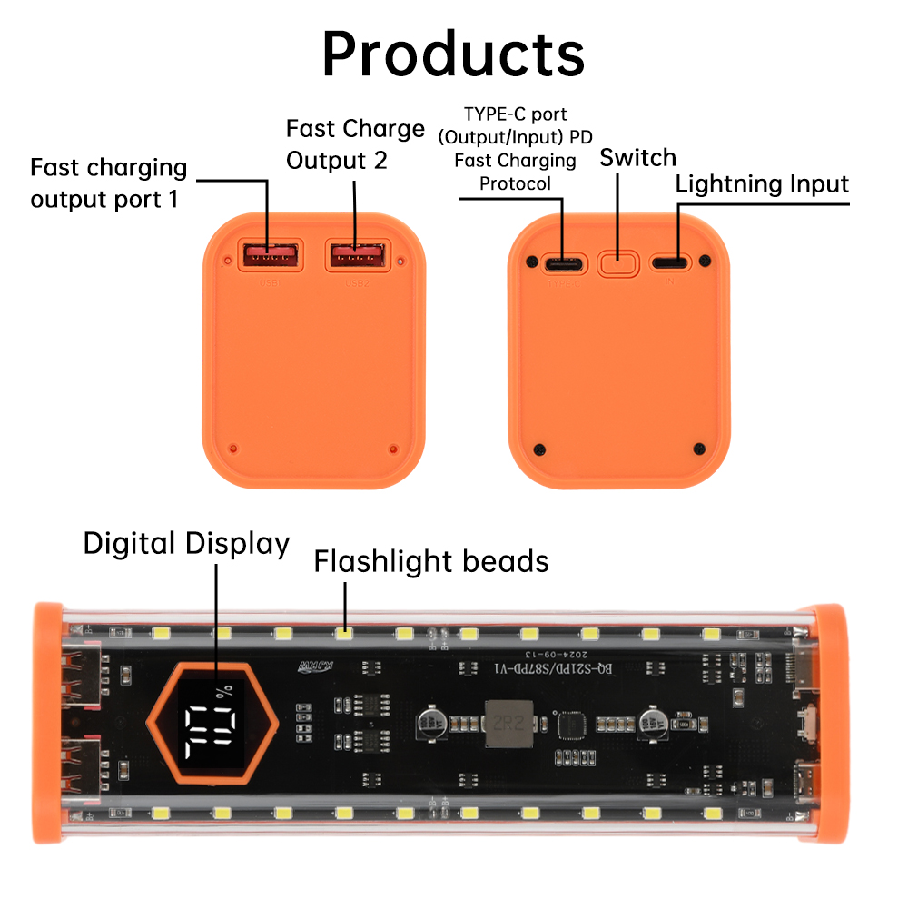 Caja para Baterías 8*21700, Ca - Power Banks reseña y precio