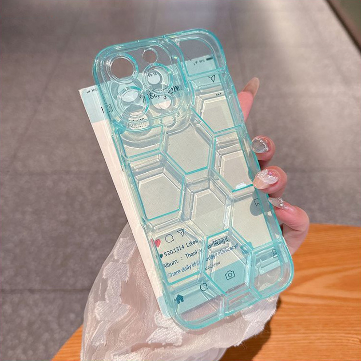 Funda de teléfono con patrón d - Clear Shockproof Bumper Case reseña y precio