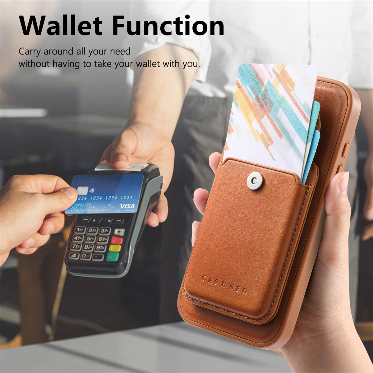 Funda de Cuero Magnética Desmo - Leather Wallet Card Holder Phone Cover reseña y precio