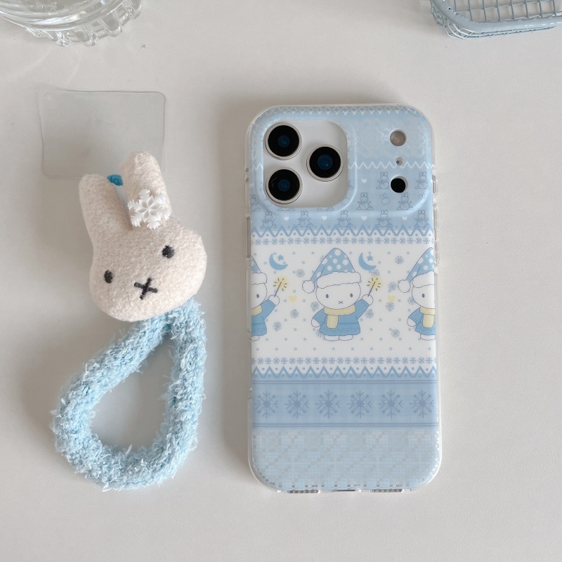 Funda de teléfono Miffy con di - Cute Cartoon Wrist Strap Silicone Case reseña y precio