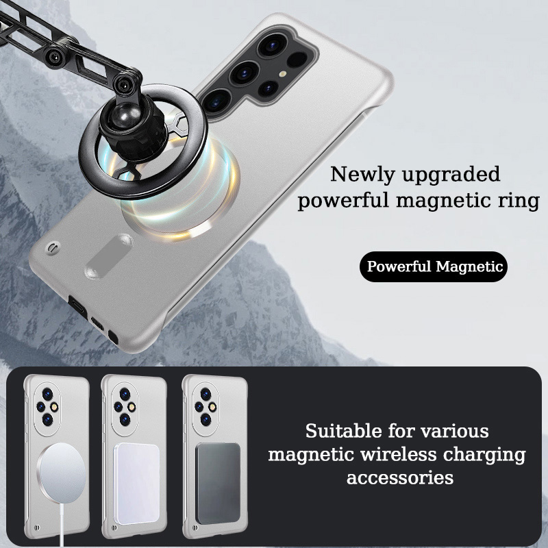 Funda magnética delgada sin ma - Ultra Thin Frameless Phone Cover reseña y precio