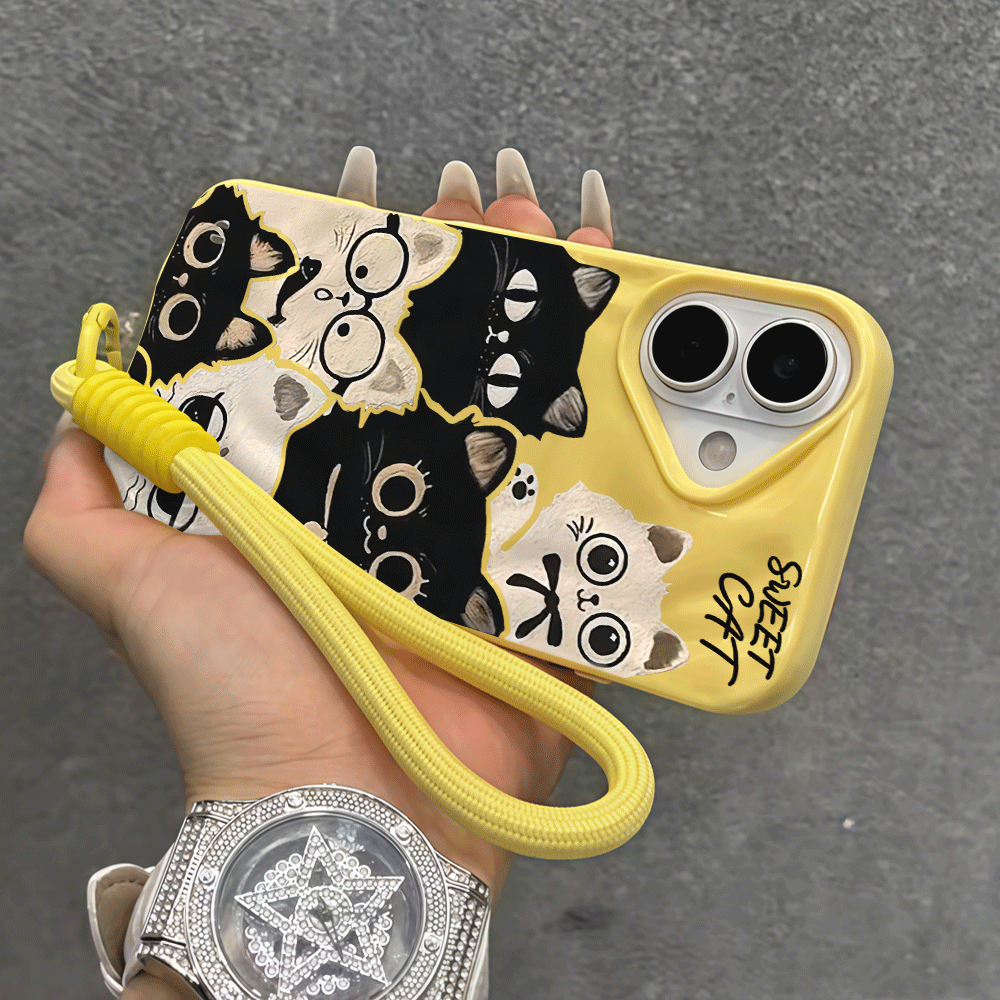 Funda de silicona con correa d - Cute Cartoon Wrist Strap Silicone Case reseña y precio